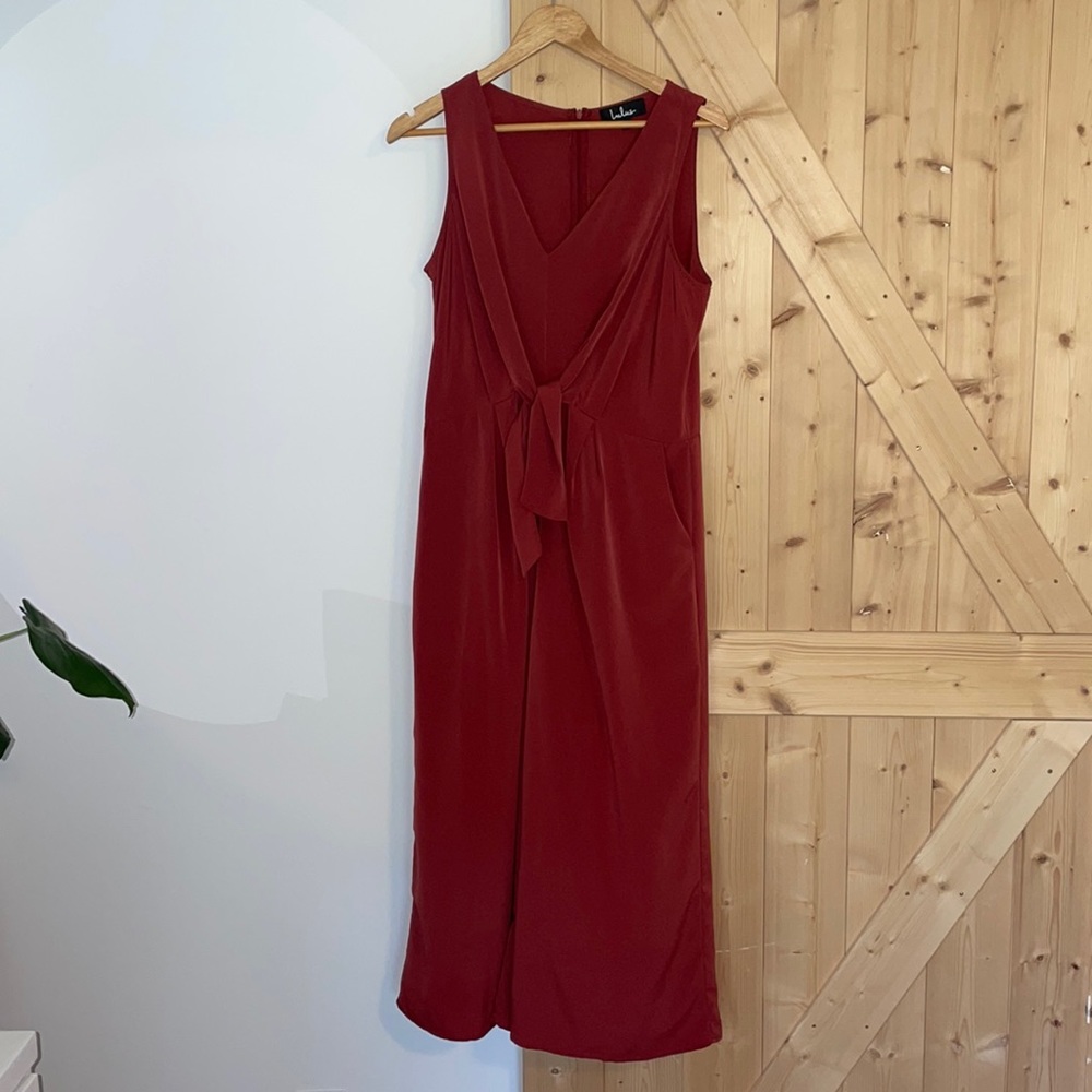 LULUS burnt orange/red jumpsuit size large
